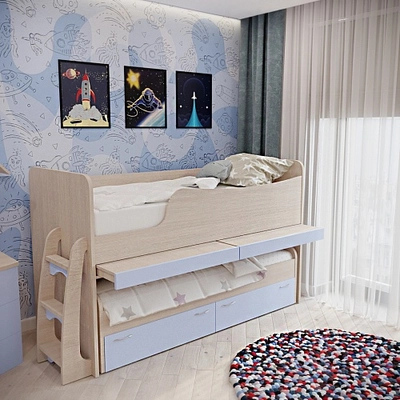 Кровать выдвижная P903, 90x200