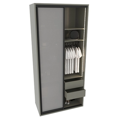 Шкаф-купе ХG126.60-3, профиль INTEGRO, стекло Сатинато белое, с подсветкой