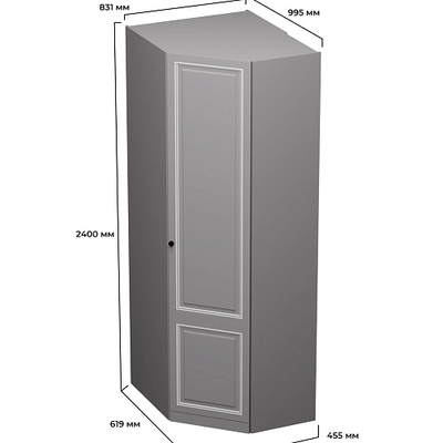 Шкаф угловой с перемычкой A218P