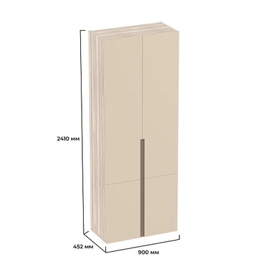 Шкаф книжный, фасады в эмали LE214