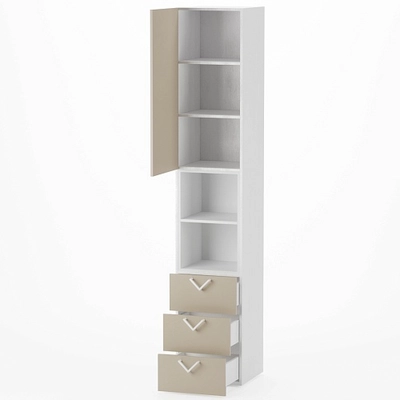 Шкаф однодверный с нишей и ящиками L224