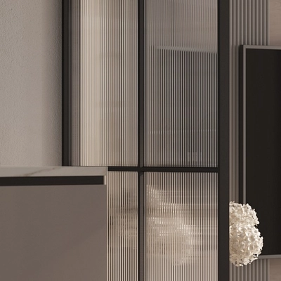 Составная перегородка для зонирования пространства, стекло Эстриадо GRACE 11