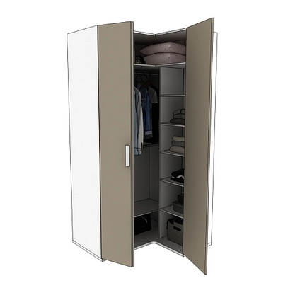 Шкаф угловой со складной дверью E209 L/R