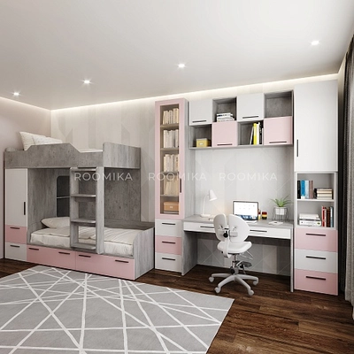 Кровать двухъярусная L906, 90x190 L/R