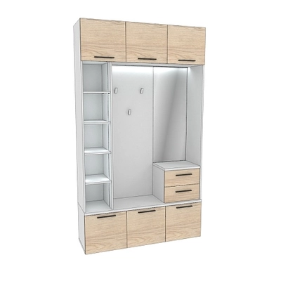 Секция с вешалкой и стеллажом с подсветкой L416