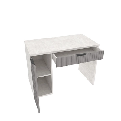 Cтол письменный с тумбой с фрезерованными фасадами LE717 L/R