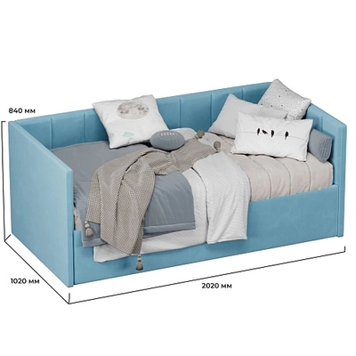 Кровать с подъемным механизмом и ящиком для белья ЛАЙН 1