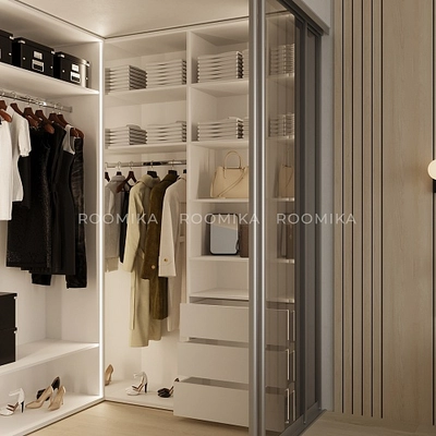 Гардеробная система без фасадов Элементис 8