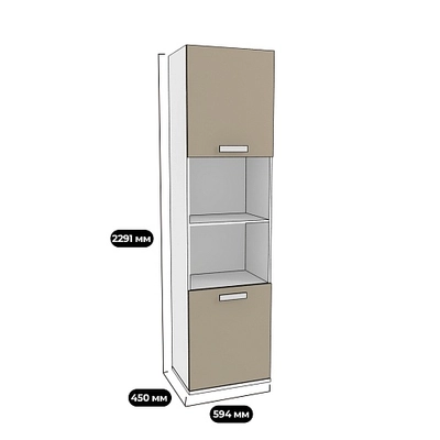 Шкаф прямой для встройки столешниц E251.45
