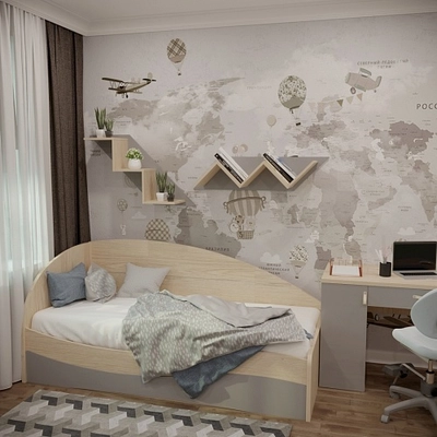 Кровать односпальная P901 с подъемным механизмом, 90x190