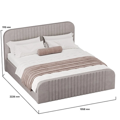 Кровать двуспальная мягкая МАЛЬТА с подъемным механизмом, 180x200