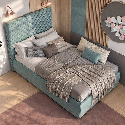 Кровать мягкая САРА SA120  с подъемным механизмом, 120x200