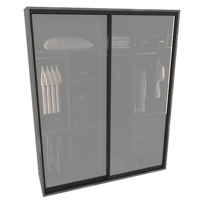 Шкаф-купе ХG216.60-4, профиль INTEGRO, стекло Сатинато белое, с подсветкой