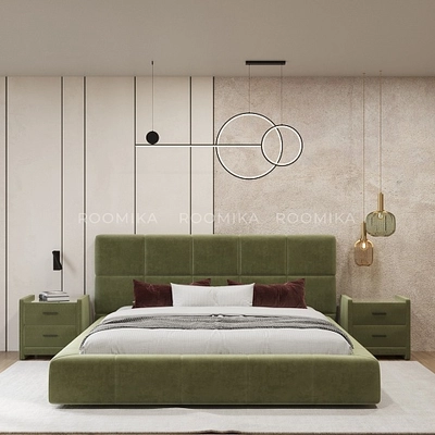 Кровать двуспальная мягкая КВАДРО-СОФТ  с подъемным механизмом, 140x200