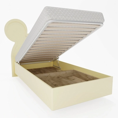 Кровать односпальная МИККИ с подъемным механизмом в эмали