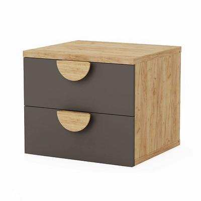 Тумба прикроватная 2 ящика, фасады в эмали LE701