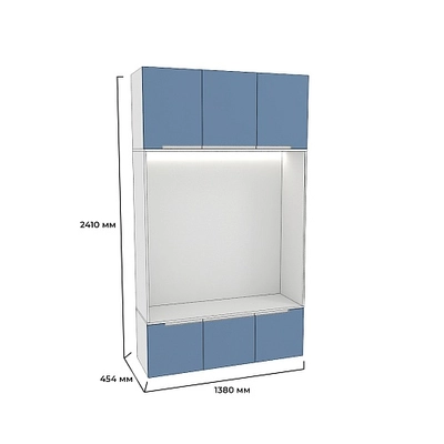 Шкаф с нишей и сидушкой с подсветкой L412.44