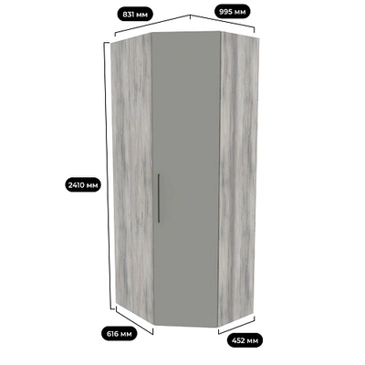 Шкаф угловой разносторонний LG218 L/R