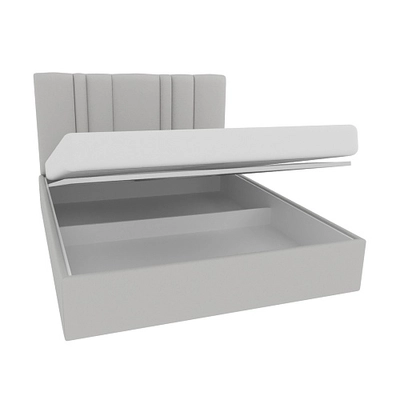 Кровать двуспальная мягкая ХИЛТОН с подъемным механизмом, мягкими панелями и тумбами, 180x200