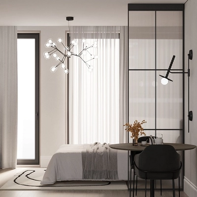 Составная перегородка для зонирования пространства, стекло Эстриадо GRACE 11