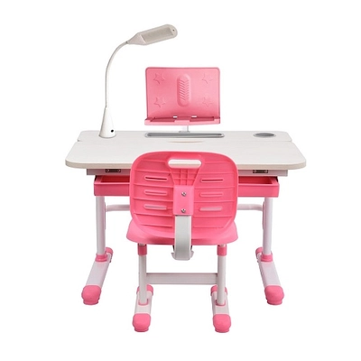 Комплект парта + стул Littonia Pink-w + лампа