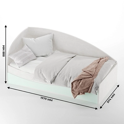 Кровать односпальная P901 с подъемным механизмом, 90x190