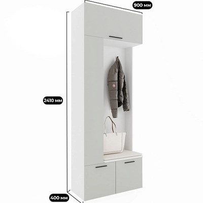 Секция с вешалкой и полками L409 L/R