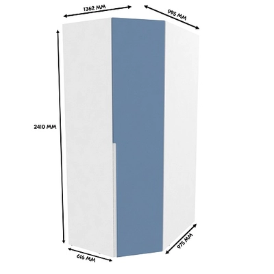 Шкаф угловой, фасады в эмали LE209.60 L/R