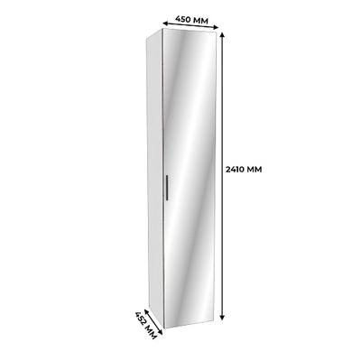 Шкаф 1 дверный узкий с зеркалом L220.44-4Z