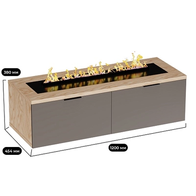 Тумба ТВ напольная с электрокамином L548.450