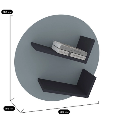 Полка навесная L128
