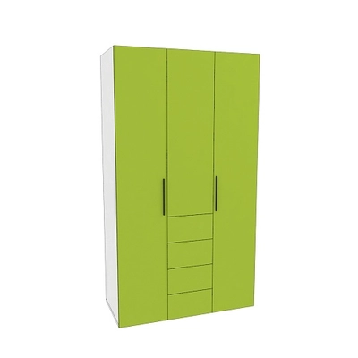 Шкаф трехдверный с ящиками глубокий L203.60