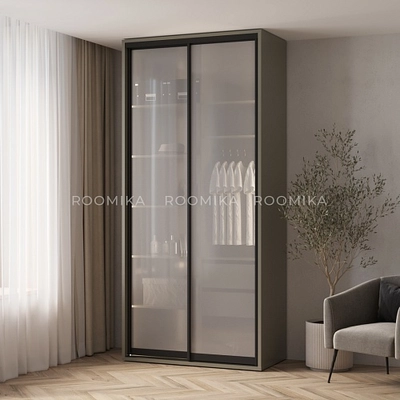 Шкаф-купе ХG126.60-3, профиль INTEGRO, стекло Сатинато белое, с подсветкой