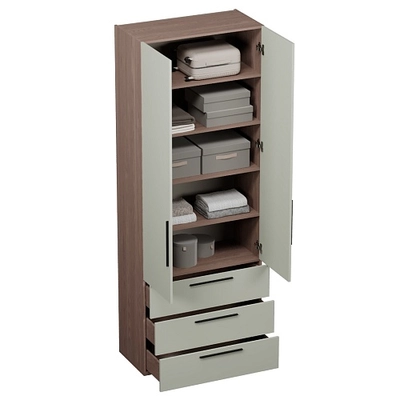 Шкаф книжный/для одежды с тремя ящиками L213