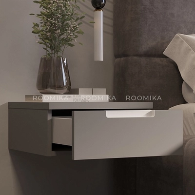 Тумба прикроватная подвесная, фасады в эмали LE709