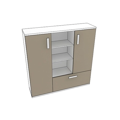 Стеллаж комбинированный низкий с ящиком E403