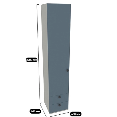 Шкаф 1 дверный с ящиками P221