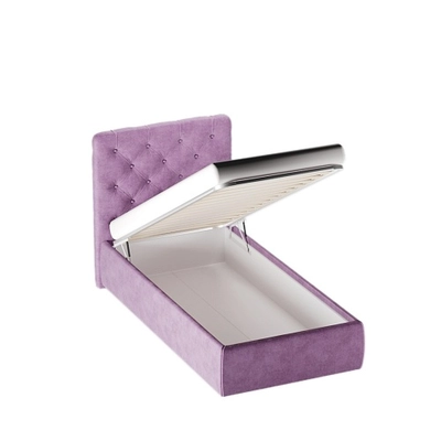 Кровать односпальная мягкая МИРА с подъемным механизмом,90x200