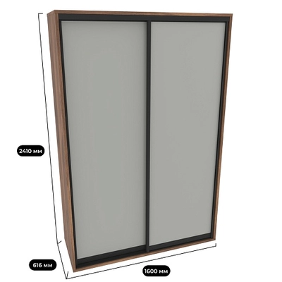 Шкаф-купе ХG160.60-3, профиль INTEGRO, фасад МДФ