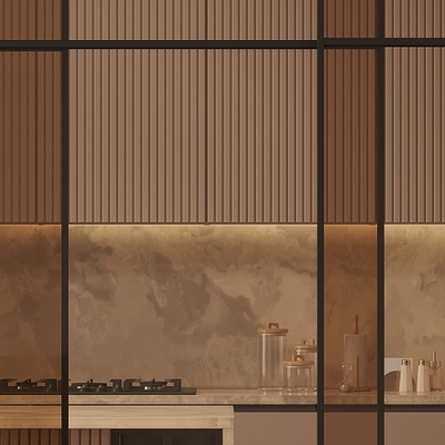 Стеклянная межкомнатная перегородка для кухни GRACE 18