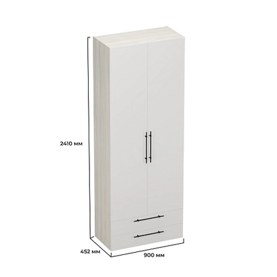 Шкаф двустворчатый с ящиками L211.44