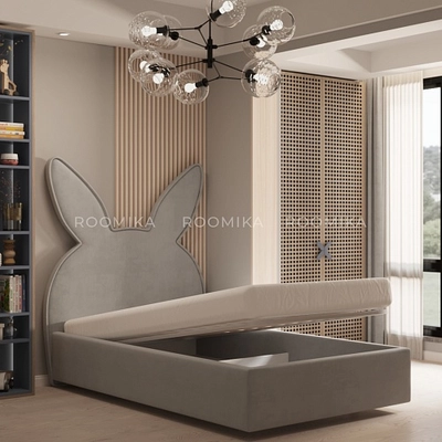 Кровать мягкая БАННИ с подъемным механизмом, 120x200