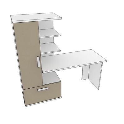 Рабочий стол со встроенным стеллажом HOF422