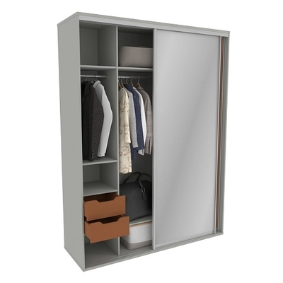 Шкаф-купе U182 тип 3 МДФ/зеркало