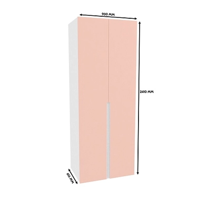 Шкаф двухдверный с узкими ящиками, фасады в эмали LE210.60-2