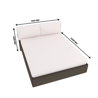 Кровать двуспальная мягкая КОЛИБРИ с подъемным механизмом, 160x200