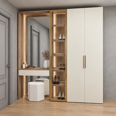 Шкаф для обуви в прихожую с подсветкой R280