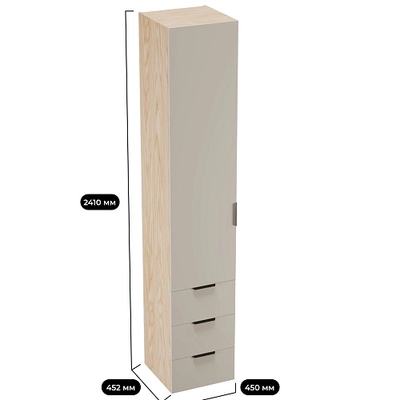 Шкаф однодверный с ящиками L223