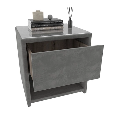 Тумба прикроватная мягкая, стекло прозрачное САНРАЙС 751