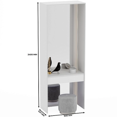 Ниша с ящиком, зеркалом и подсветкой для спальни R270.45